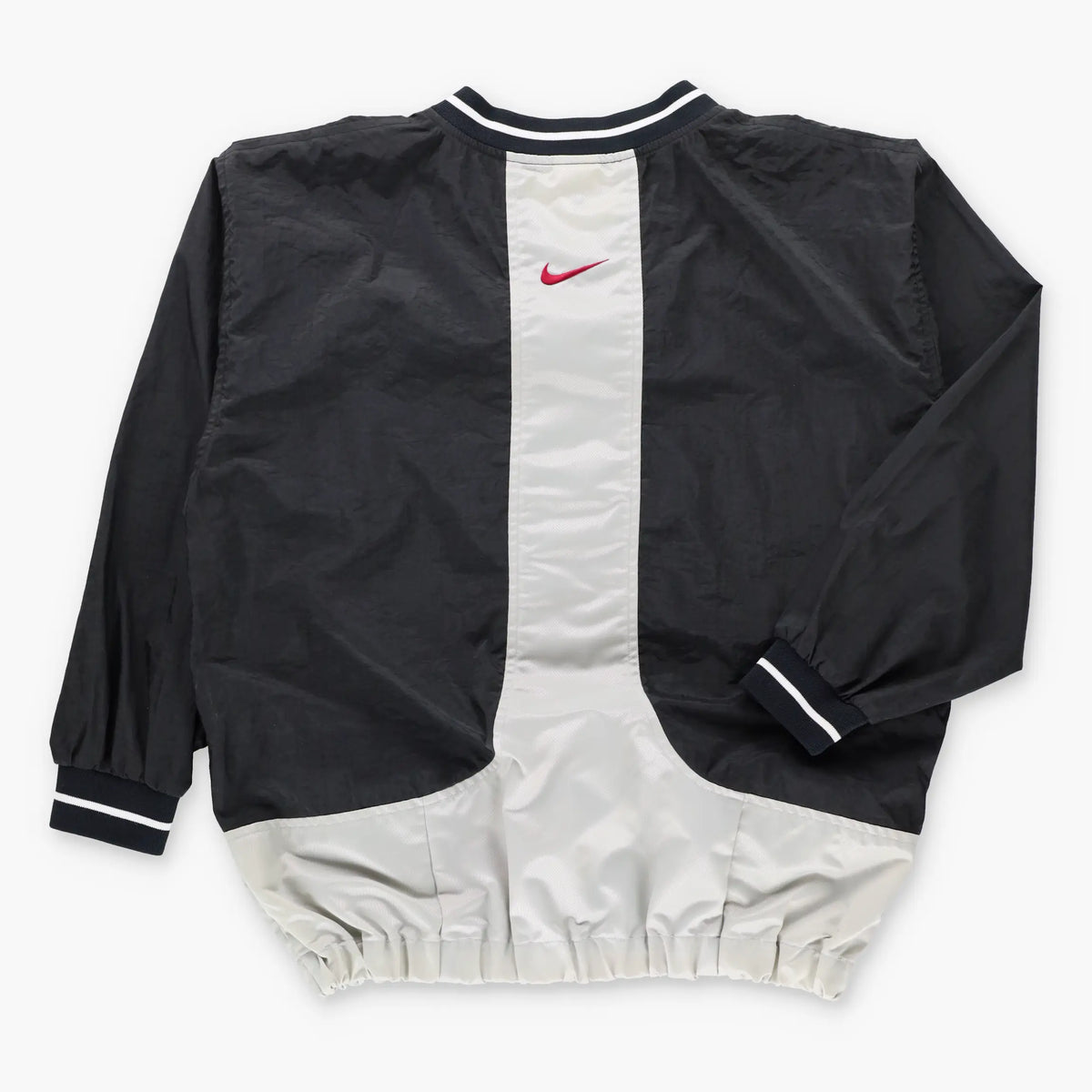 Vintage NIKE Black & Red Embroidered Swoosh Logo Windbreaker Pop Over (M) Vintage Sole Melbourne