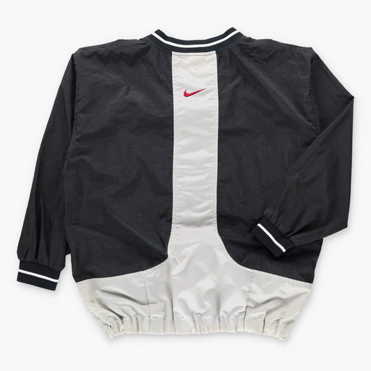 Vintage NIKE Black & Red Embroidered Swoosh Logo Windbreaker Pop Over (M) Vintage Sole Melbourne