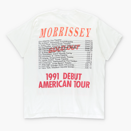 Vintage 1991 Morrissey Debut 'Sold Out' American Tour 50/50 Merch Tee (L)