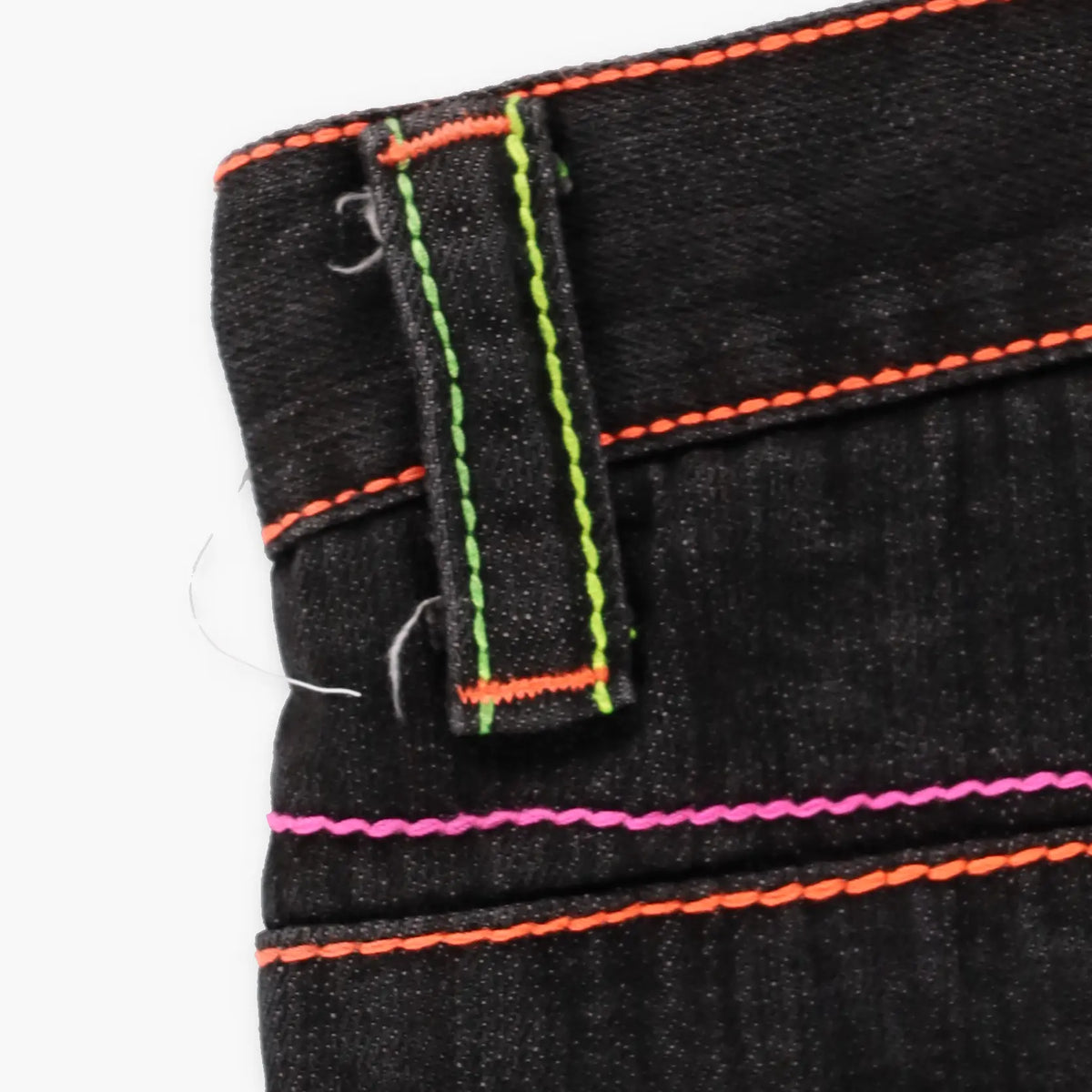 COOGI Y2K Fluro Stitch Embroidered Spell Out Logo Black Jeans (42/35) Vintage Sole Melbourne