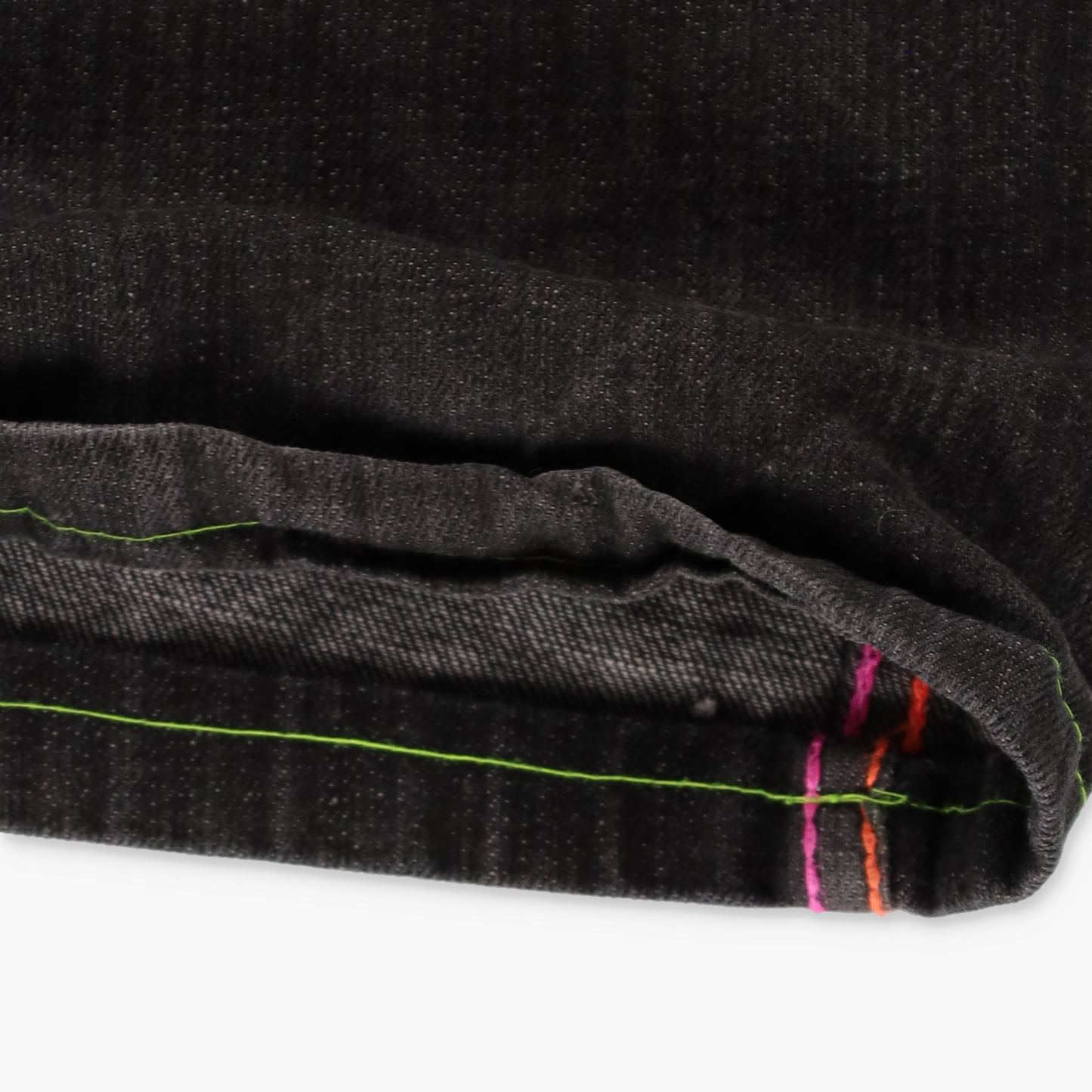 COOGI Y2K Fluro Stitch Embroidered Spell Out Logo Black Jeans (42/35)