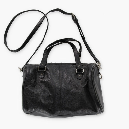 COACH 'Avery' Black Pebbled Leather Tassel Crossbody Satchel Handbag Vintage Sole Melbourne