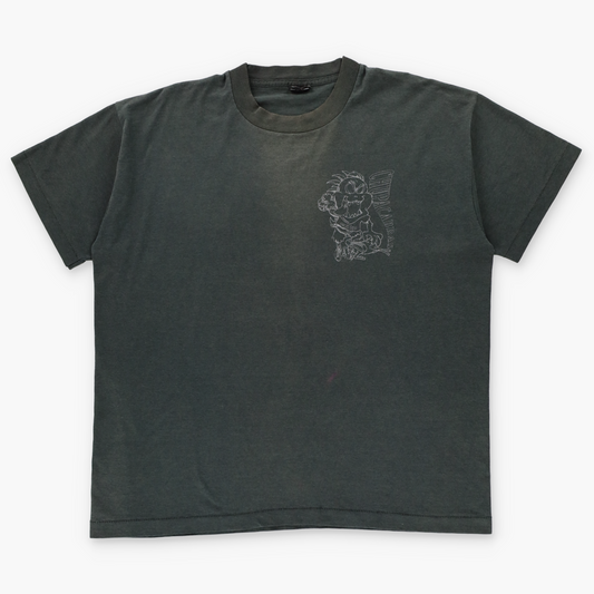 Chupacabras "Mi Tierra Es Mexico" Dark Grey Single Stitch T-Shirt USA Made (L-XL)