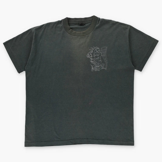 Chupacabras "Mi Tierra Es Mexico" Dark Grey Single Stitch T-Shirt USA Made (L-XL) - Vintage Sole Melbourne