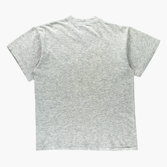 NIKE "Just Do It" Colourful Retro Slogan Graphic Single Stitch Light Grey T-Shirt USA Made (M-L)