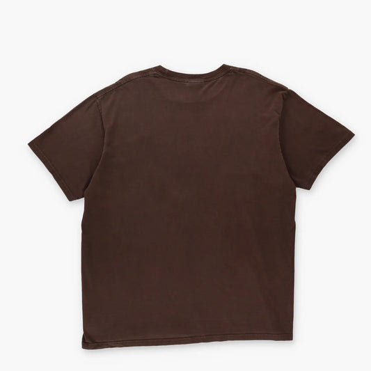 NIKE Vintage Small Embroidered Swoosh Brown & Blue T-Shirt (XL) - Vintage Sole Melbourne
