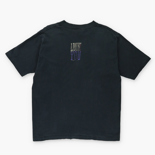 Vintage 1995 Boston 'Living for You' Concert Band Music Single Stitch T-Shirt (M-L)