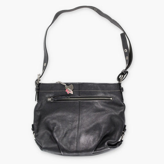 COACH F15064 Pebbled Black Leather Crossbody Bag - Vintage Sole Melbourne
