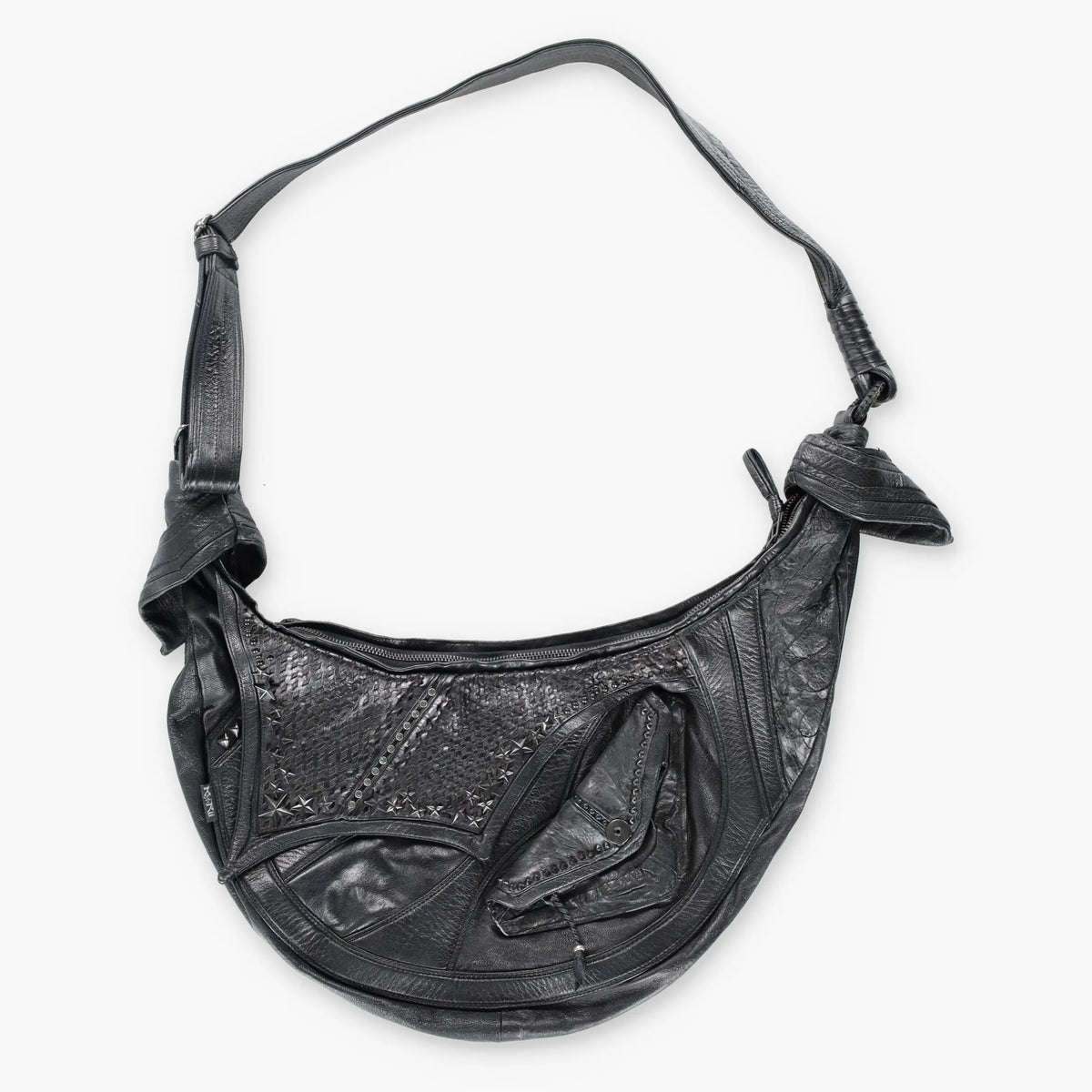 KMRII Star Embellished Black Hobo Cross Body Bag - Vintage Sole Melbourne