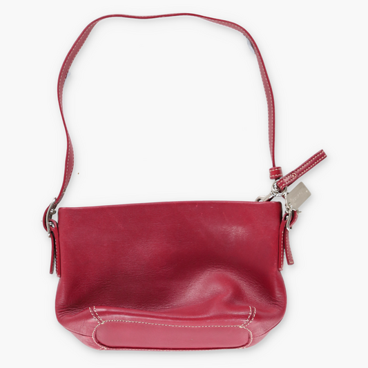 COACH Legacy Cherry Red & Silver Mini Shoulder Bag