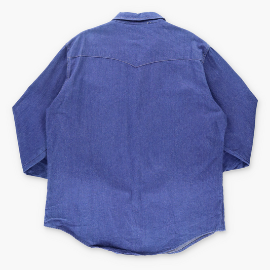 Vintage STALLION Western Pearl Snap Denim Button Up Long Sleeve Shirt (XXL) Vintage Sole Melbourne