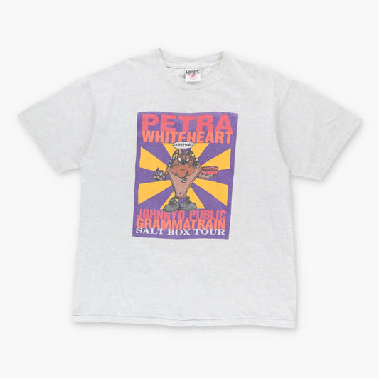 Vintage PETRA Whiteheart Autographed Christian Rock 'Salt Box Tour' USA Made Jesus T-Shirt (L) Vintage Sole Melbourne