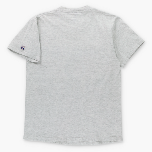 Vintage 1992 Chicago Cubs LOGO 7 Heather Grey Retro MLB Single Stitch T-Shirt (M) Vintage Sole Melbourne