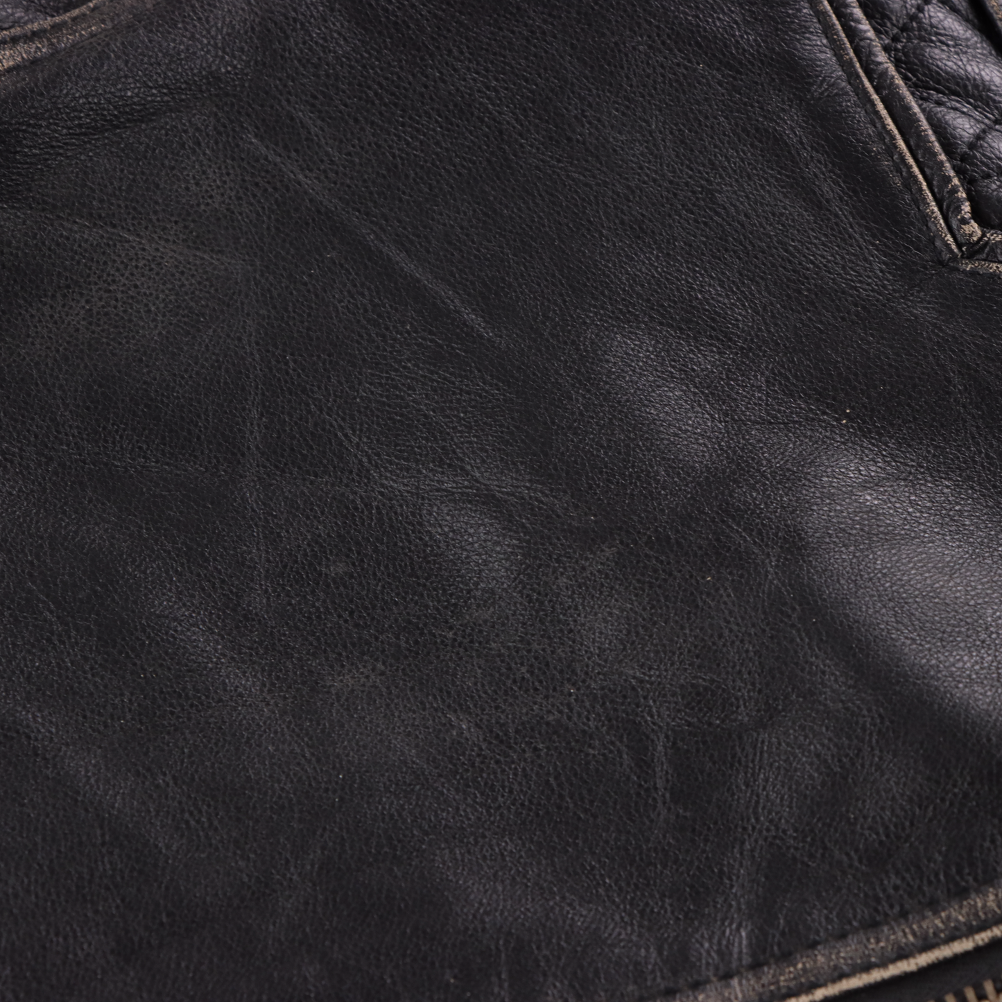 AFFLICTION Y2K Hand Numbered Cross Buckle Leather Motorcycle Jacket (XL)