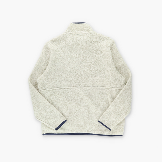 PATAGONIA Cream & Blue 1/2 Zip Fleece Sweatshirt (XL)