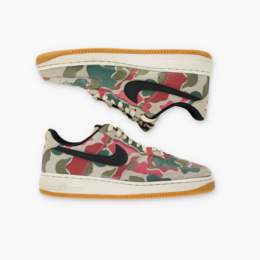 NIKE Air Force 1 Reflective Low Red & Green Camo Sneakers (8)