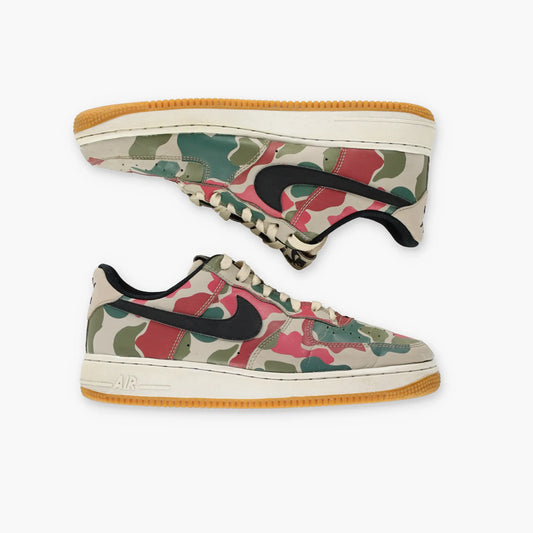 NIKE Air Force 1 Reflective Low Red & Green Camo Sneakers (8) Vintage Sole Melbourne