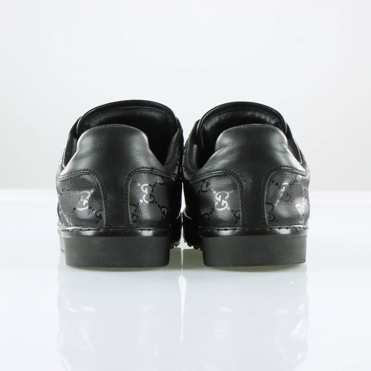 GUCCI Black GG IMPRIME Italian Made Low Top Sneakers (7.5) Vintage Sole Melbourne