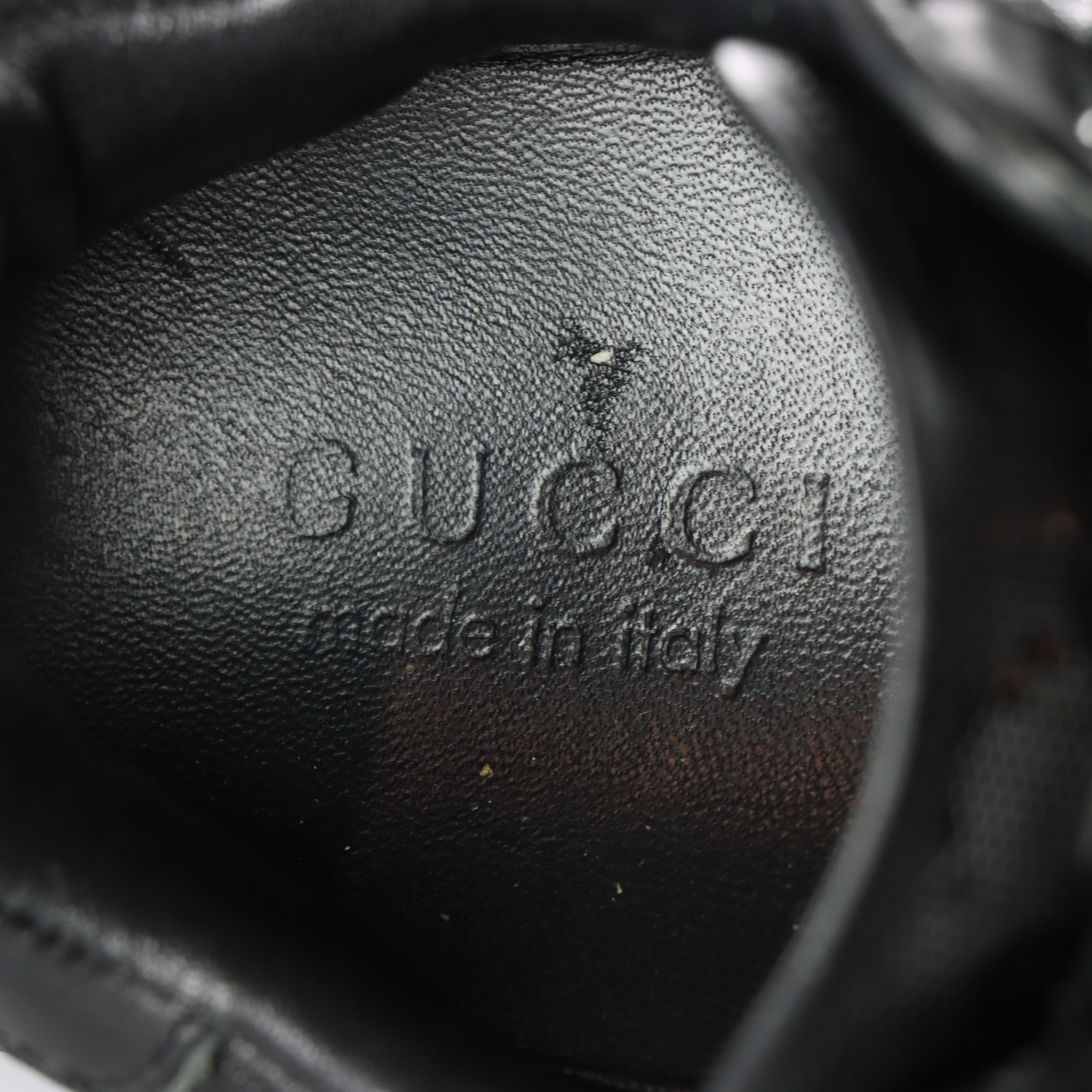 GUCCI Black GG IMPRIME Italian Made Low Top Sneakers (7.5)