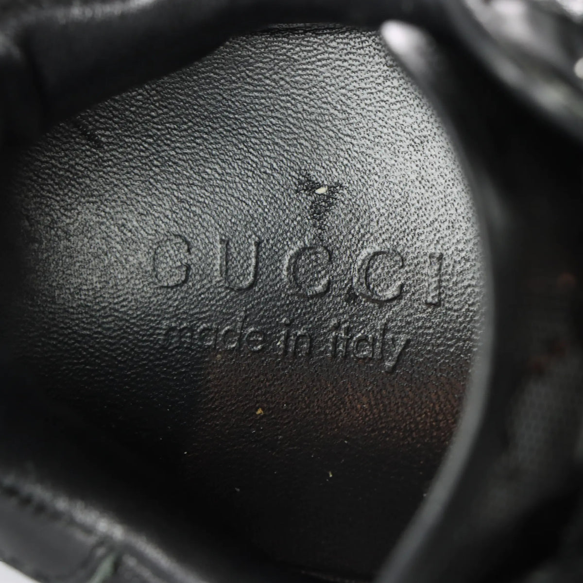 GUCCI Black GG IMPRIME Italian Made Low Top Sneakers (7.5) Vintage Sole Melbourne