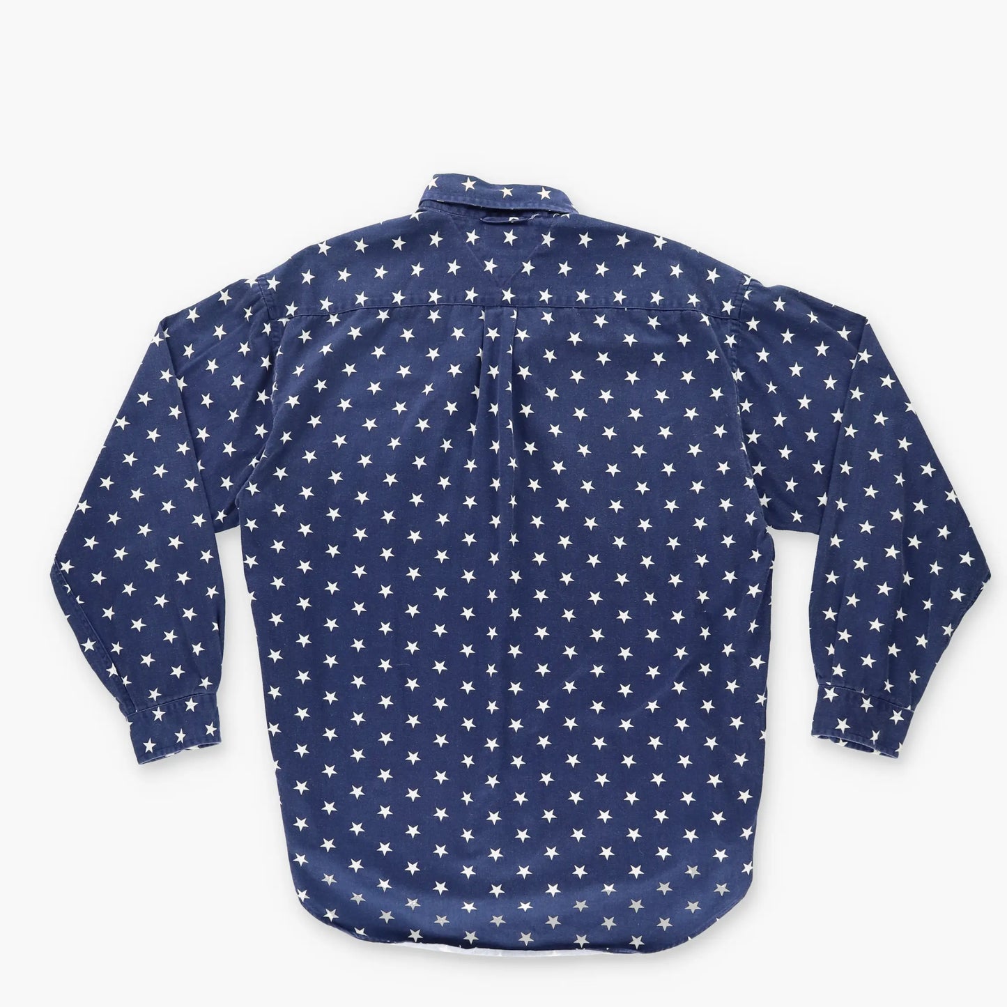 TOMMY HILFIGER USA Star Print Navy Button Up Long Sleeve Shirt (XL) Vintage Sole Melbourne