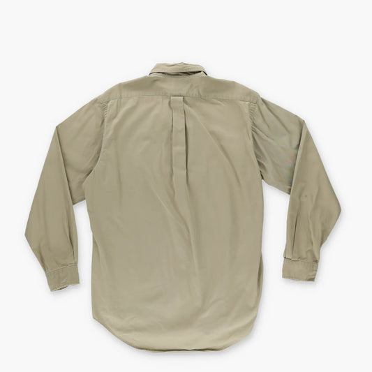 RALPH LAUREN Embroidered Small Pony Tan Button Up Long Sleeve Shirt (L) Vintage Sole Melbourne