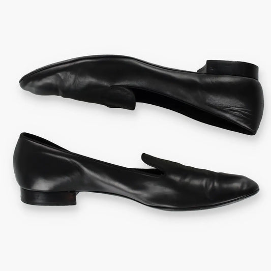 SAINT LAURENT Black Leather Italy Made Slip On Loafers (42) Vintage Sole Melbourne