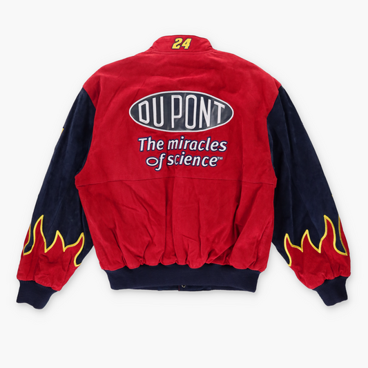 JEFF GORDON #24 Dupont NASCAR Embroidered Suede Racing Jacket (L)