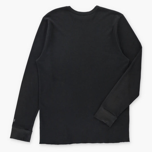 FOX Big Logo Graphic Black Waffle Knit Vintage Long Sleeve Thermal Tee (XL TALL) Vintage Sole Melbourne