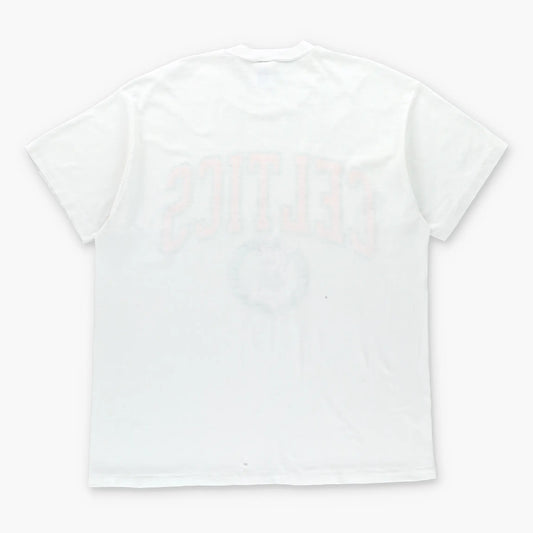 Vintage LOGO 7 Boston Celtics Basketball USA Made White NBA Tee (L)