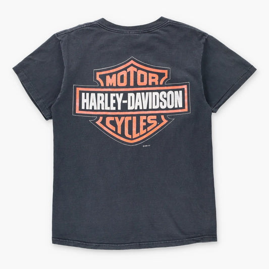 Vintage 1996 HARLEY DAVIDSON "Freewheelin' Sportster 1200 Custom" USA Made Black T-Shirt (M)