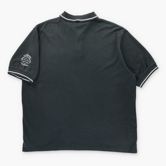 HARLEY DAVIDSON Embroidered Logo Livermore California Black Polo Shirt (XXL) Vintage Sole Melbourne