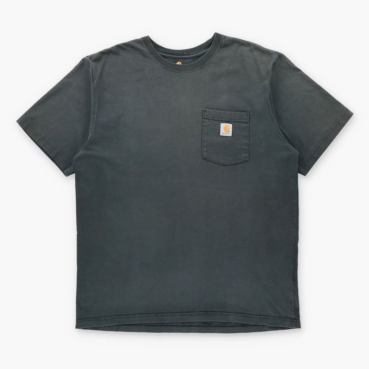 CARHART 'Original Fit' Front Pocket Logo Faded Black T-Shirt (XL) Vintage Sole Melbourne