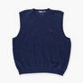 RALPH LAUREN POLO Navy Blue Wool Knit Sweater Vest (XL)
