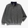 RALPH LAUREN POLO Grey 1/4 Zip Fleece Sweatshirt (XL)