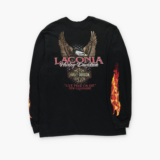 HARLEY DAVIDSON "Live Free Or Die" New Hampshire Long Sleeve Tee (L)