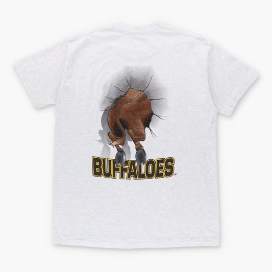 Vintage COLORADO Buffaloes Front Back Football Grey T-Shirt (L) Vintage Sole Melbourne