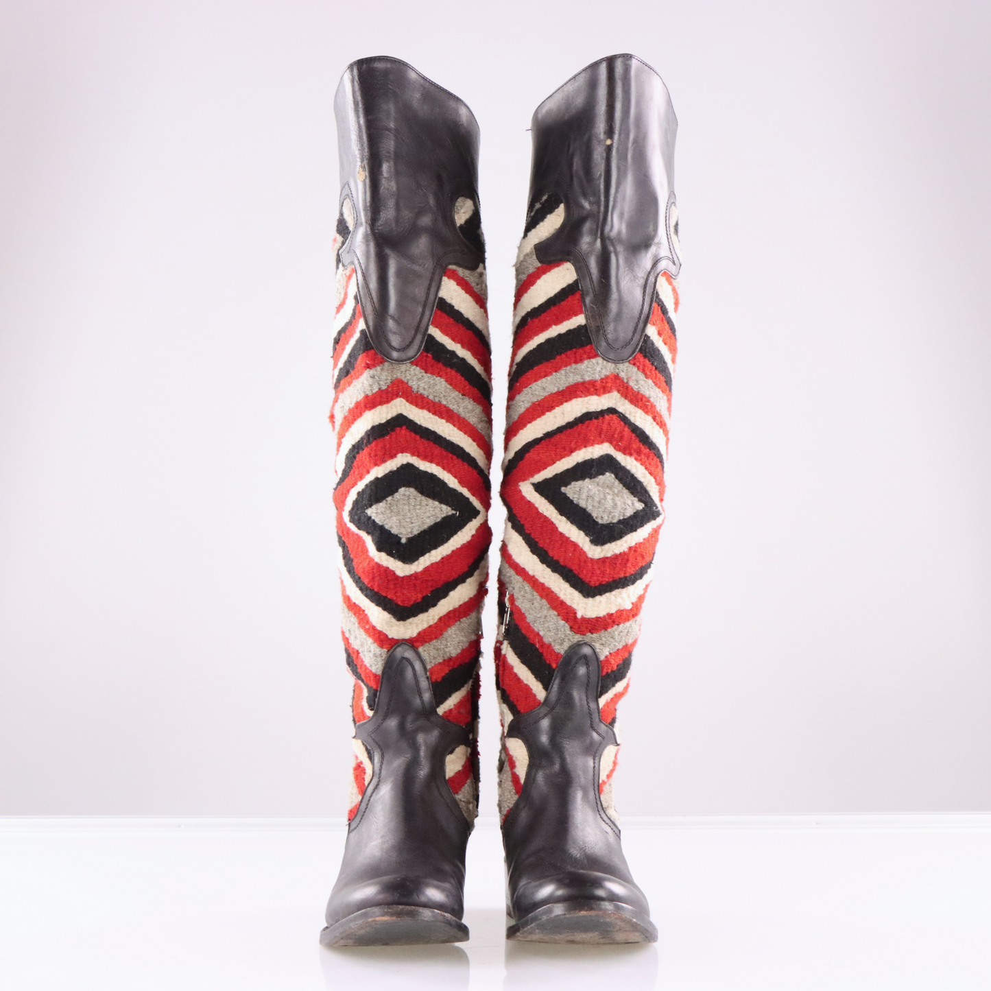 FREEBIRD BY STEVEN 'Cabal' Quilted Blanket & Leather Boots (39)