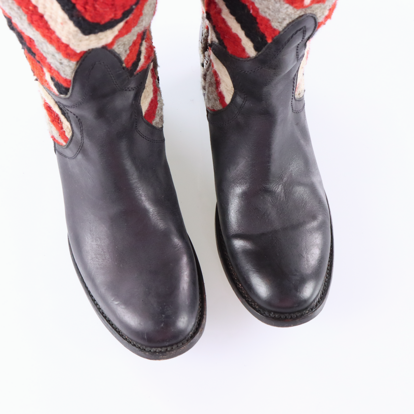 FREEBIRD BY STEVEN 'Cabal' Quilted Blanket & Leather Boots (39)