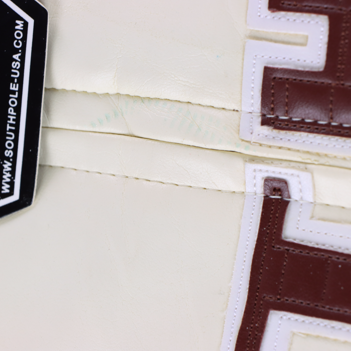 SOUTH POLE Y2K Nascar Embroidered Patch Cream & Brown Racing Jacket (XL)