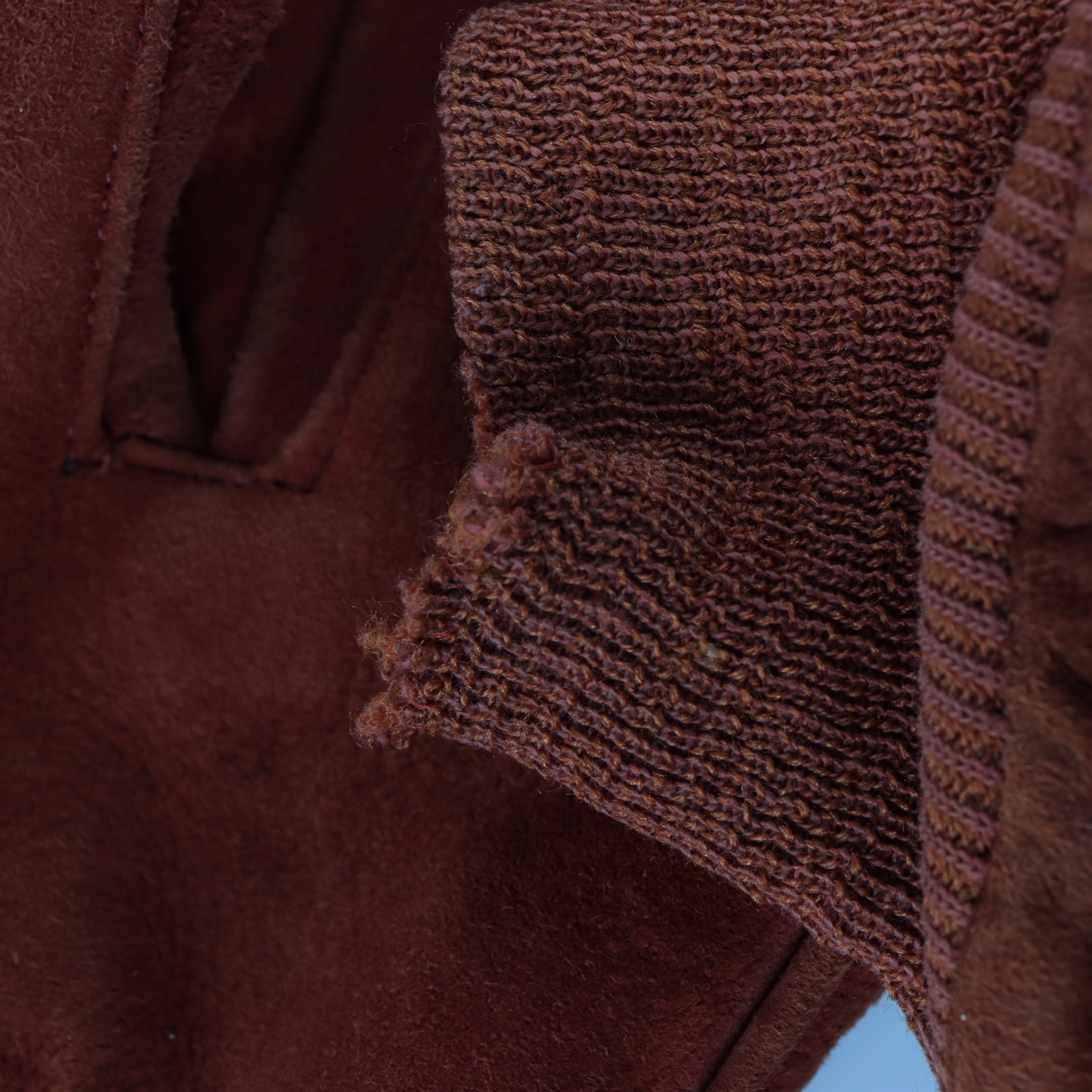 FLYNNTAN X DU PONT Suede 50s Style Auburn Zip Up Bomber Jacket (M-L)