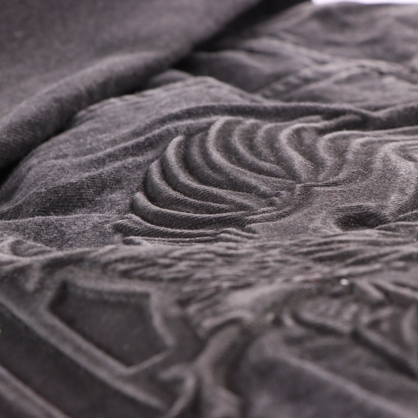 HARLEY DAVIDSON 3D Eagle Embossed Black USA Made Denim Jacket (XL)