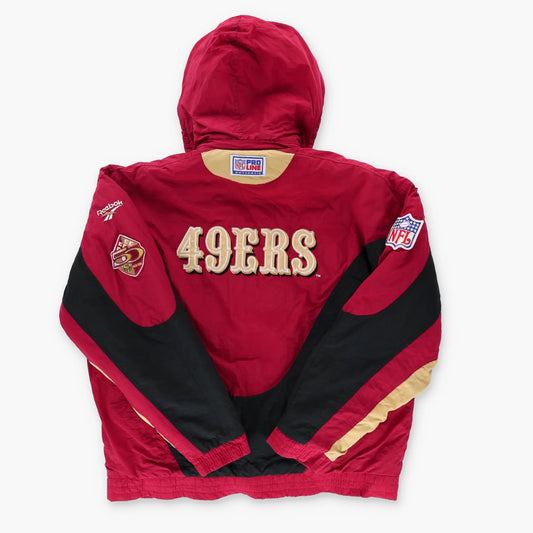 1996 REEBOK San Francisco 49ers 50th Anniversary Korean Made NFL Puffer Jacket (XL) Vintage Sole Melbourne
