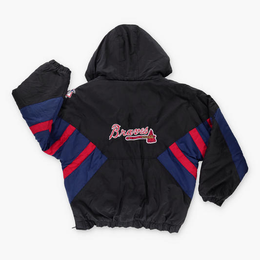 MLB Atlanta Braves STARTER Korean Made Baseball Windbreaker Pop Over (XL)