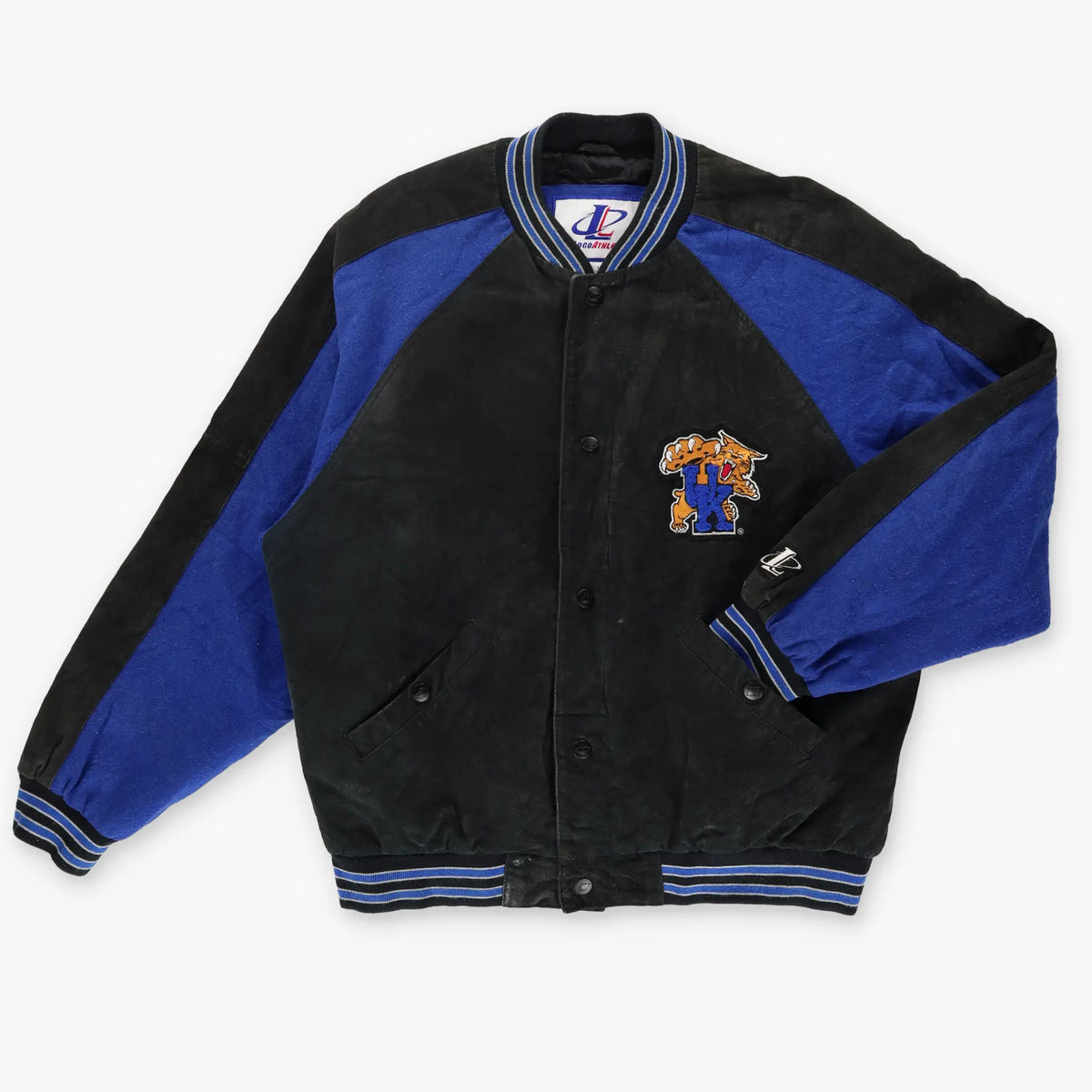 KENTUCKY WILDCATS Suede Embroidered Varsity Baseball Bomber Jacket (M-L) Vintage Sole Melbourne