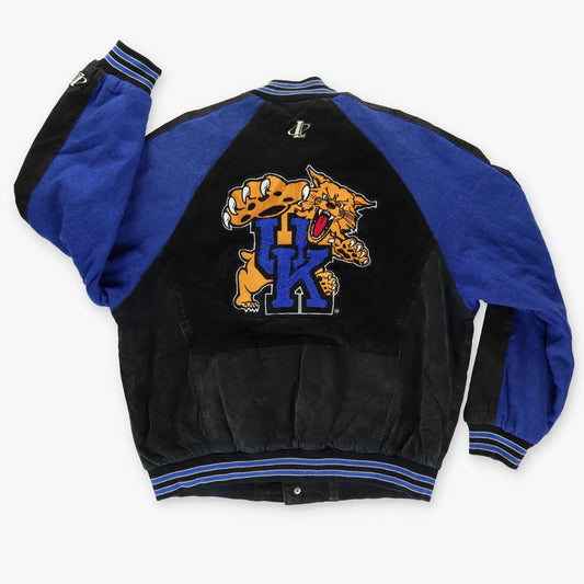 KENTUCKY WILDCATS Suede Embroidered Varsity Baseball Bomber Jacket (M-L) Vintage Sole Melbourne