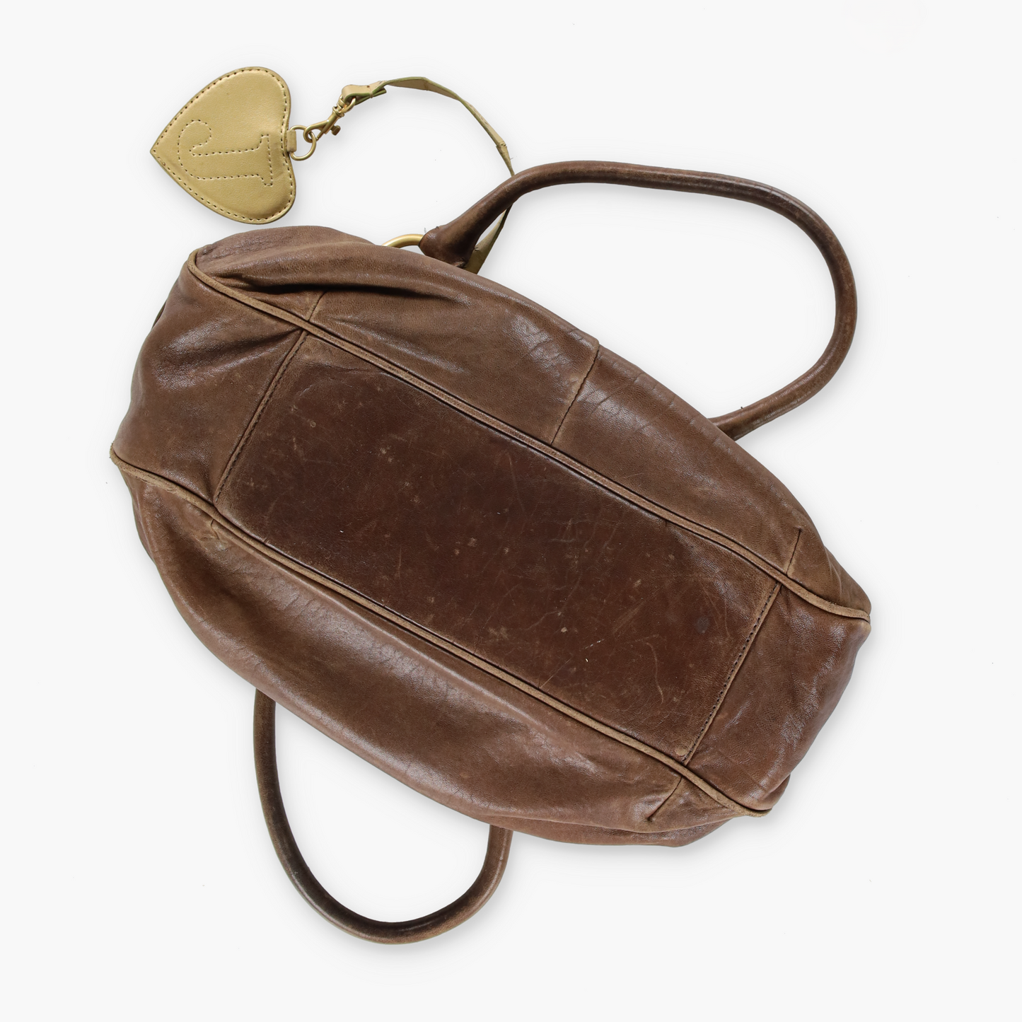 JUICY COUTURE Brown Leather Engagement Ring Y2K Hobo Bag