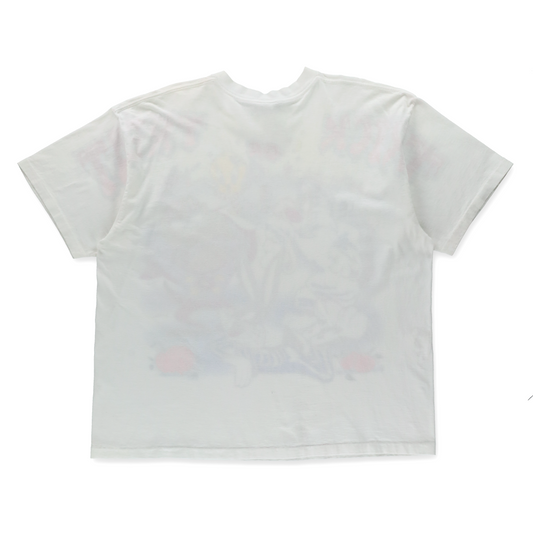 LOONEY TUNES "Trick Or Treat" Single Stitch Halloween All Over Print White T-Shirt (XXL)