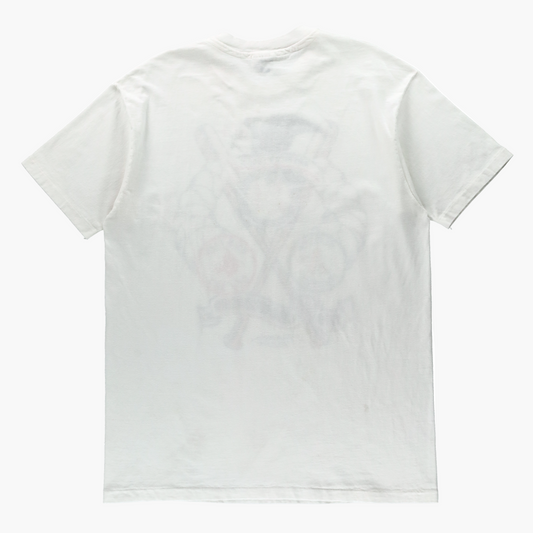 Vintage 1990 American League Oakland vs Boston White MLB Single Stitch Tee USA Made (L TALL)