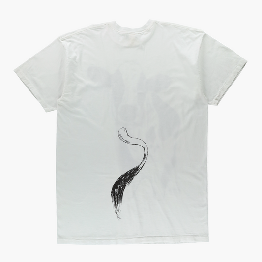 Vintage 1993 Double Sided Black & White Cow Illustration Single Stitch T-Shirt (XL TALL)